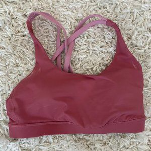 lululemon pink energy sports bra